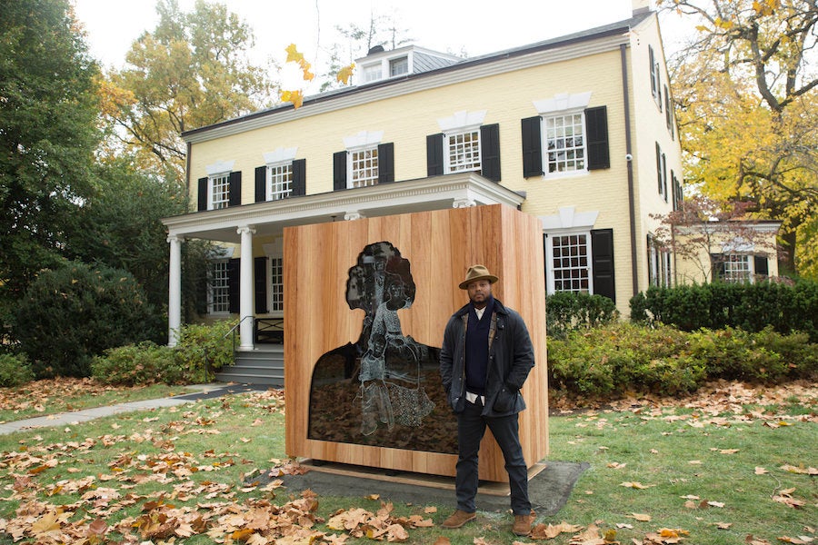 Titus Kaphar with "Impressions of Liberty."