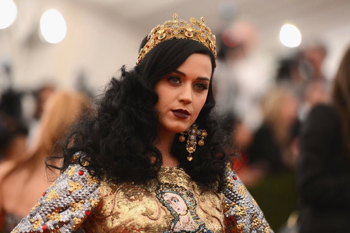 Katy Perry dressed in Dolce & Gabbana at the 2013 Met Gala. 