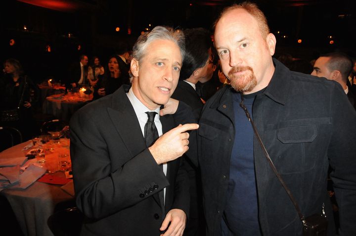 Jon Stewart and Louis C.K. at the First Annual Comedy Awards on March 26, 2011.