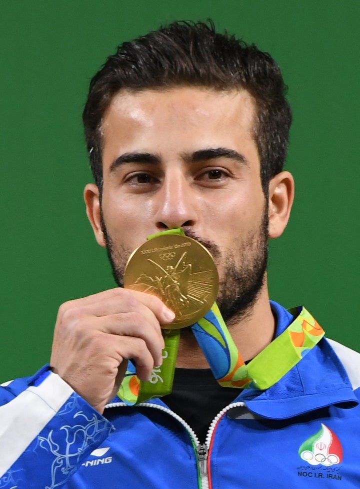 Iranian weightlifter Kianoush Rostami won gold at the Summer Olympics in Rio last year.