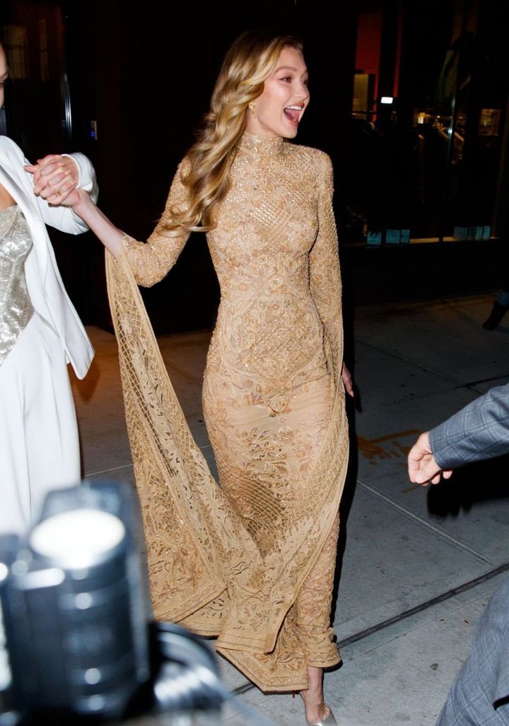 Gigi Hadid Almost Totally Wiped Out In Her Couture Gown | HuffPost Life