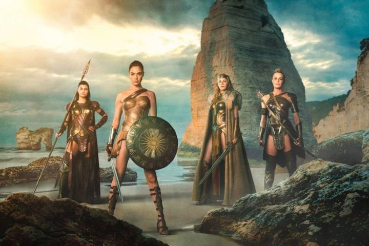 Gal Gadot, Robin Wright, Lisa Loven Kongsli, and Connie Nielsen in "Wonder Woman."