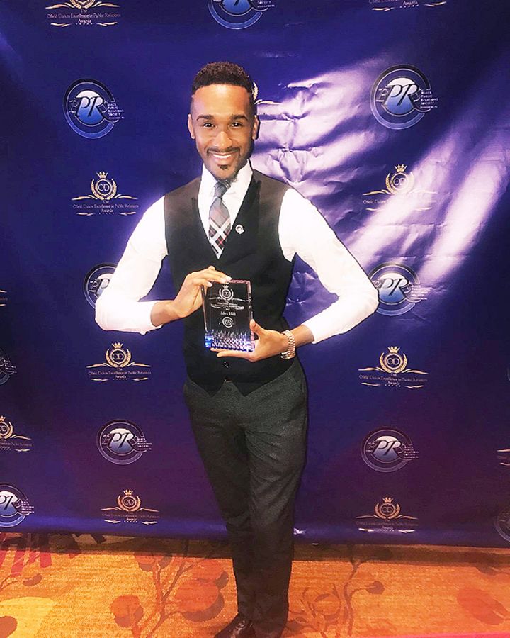 Alex Hill II is the recipient of the inaugural Ofield Dukes Excellence in Public Relations Award 