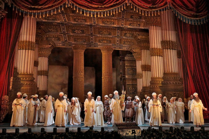 <p>Scene from LA Opera's 2017 production of "Nabucco."</p>