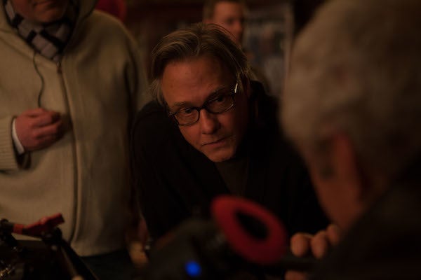 Mitchell Lichtenstein on set
