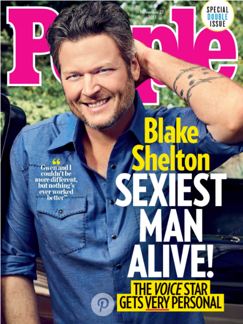 Blake Shelton Is People Magazine's Sexiest Man Alive For 2017