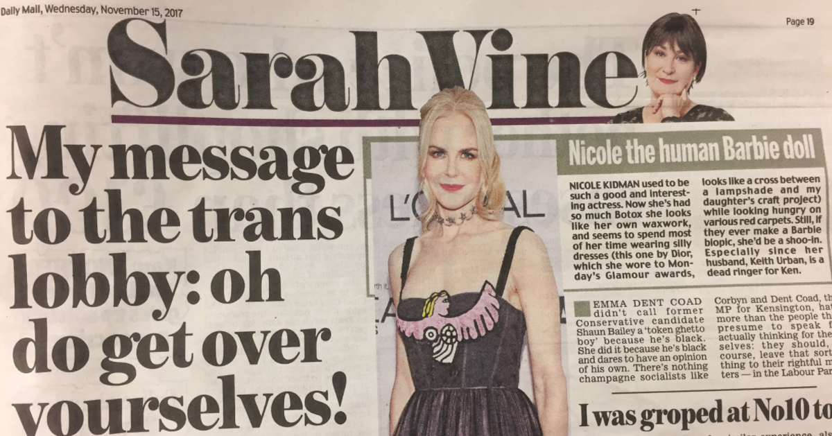 Daily Mail Columnist Sarah Vine Claims She Too Was 'Groped' In Number ...