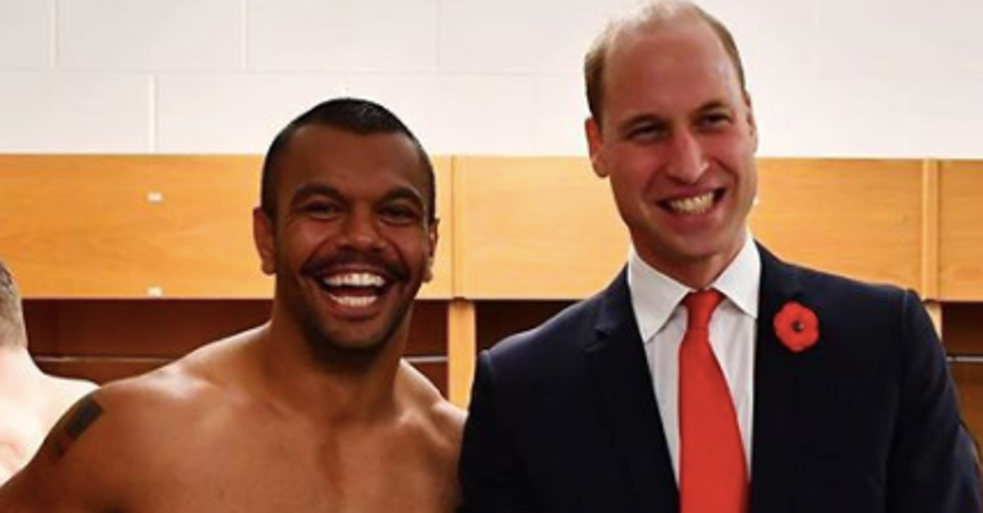 Prince William Can't Stop Blushing In Photo With SpeedoClad Rugby