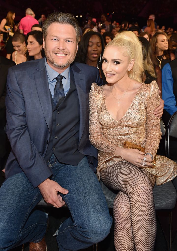 Blake Shelton and Gwen Stefani at the 2017 Billboard Music Awards. 