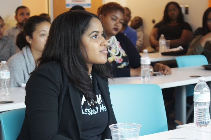 Stephanie Cummings, CEO of Please Assist Me, takes in a session on ‘Value Proposition’ at American Underground
