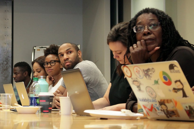Some of the participants in the GFE Exchange: Black Founders listen to a discussion on leadership