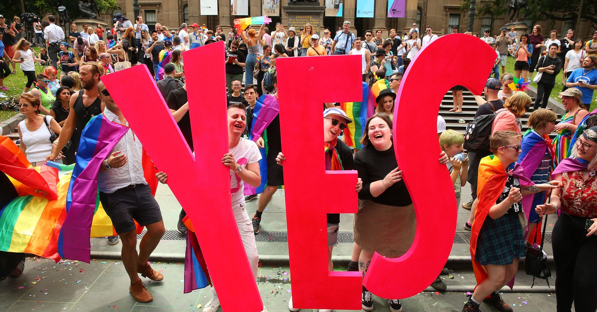 Australians Joyously Celebrate ‘yes Vote For Same Sex Marriage Huffpost