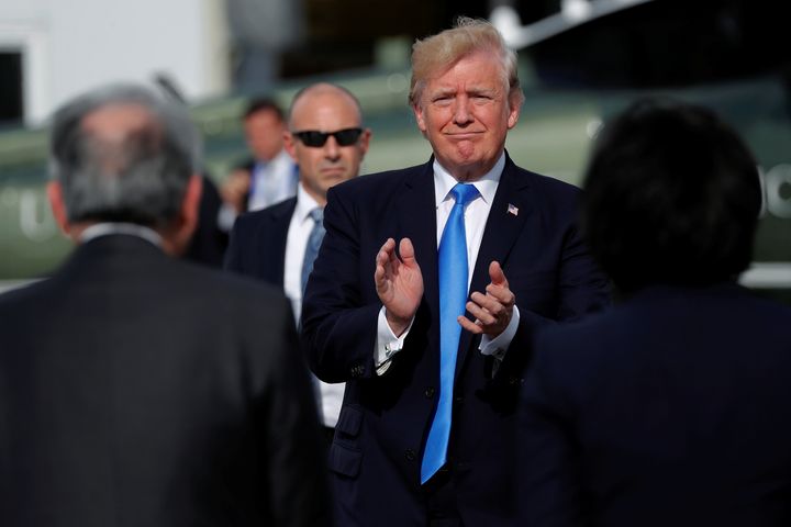 President Donald Trump, seen preparing to return to the U.S. from the Philippines on Tuesday, credited himself for helping three UCLA students dodge 10 years in prison.