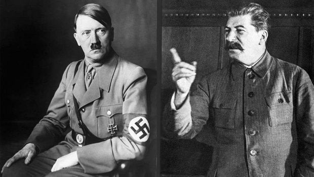 <p>Nazi Germany and Communist Russia took turns terrorizing the country</p>