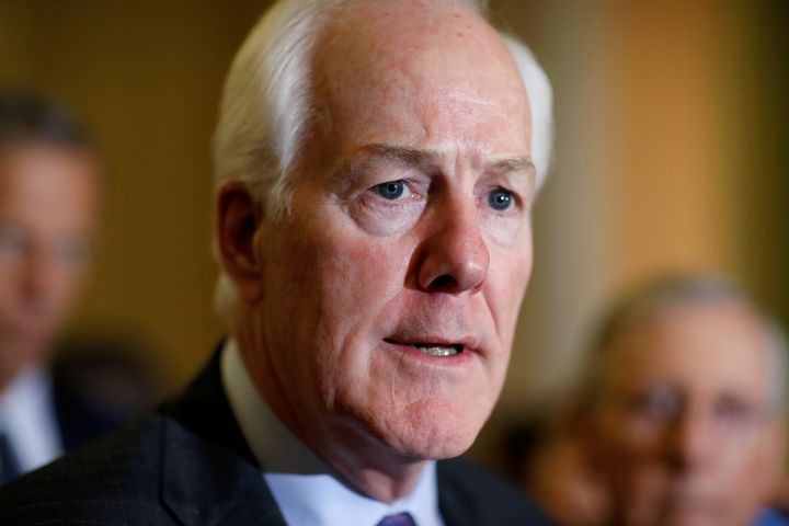 Sen. John Cornyn (R-Texas) speaks during a press conference on Capitol Hill, Sept. 12, 2017.