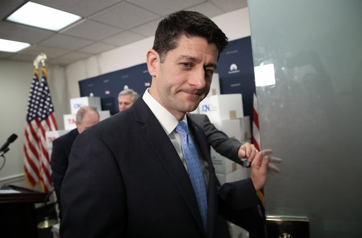 House Speaker Paul Ryan (R-Wis.) spent time Wednesday talking to Republicans who have lingering concerns about the state and