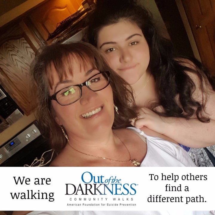 My Mom and I before an Out of The Darkness Walk.