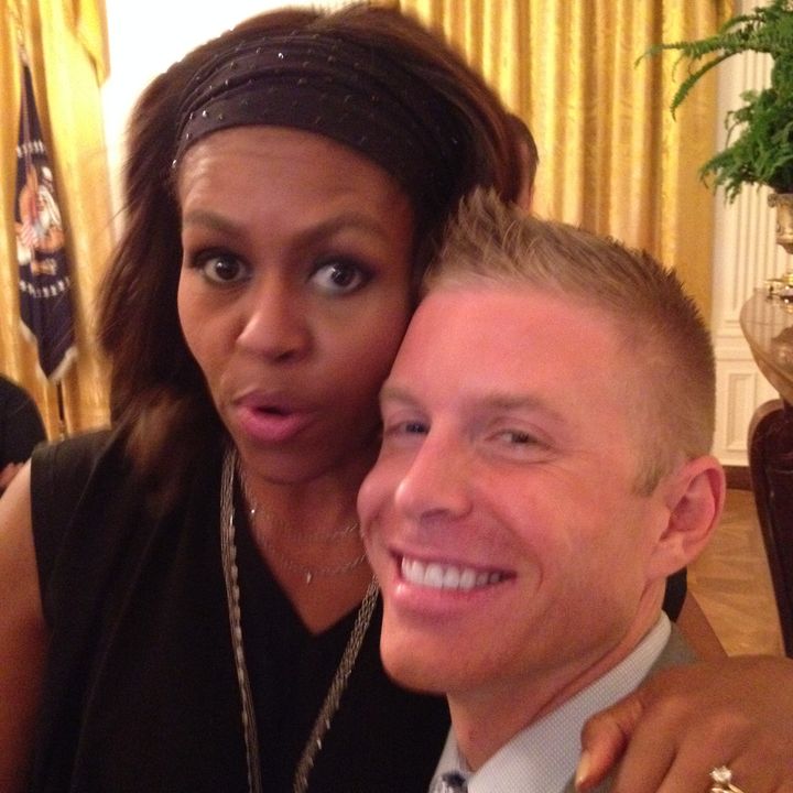 Gay Financial Planner David Rae at the White House with Michelle Obama