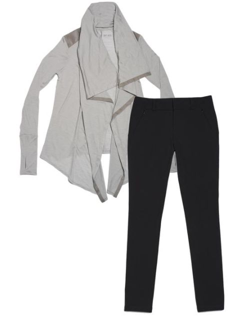 24/7 Pants Jet Black & Good-to-Go Cardi Mist Grey Combo Pack