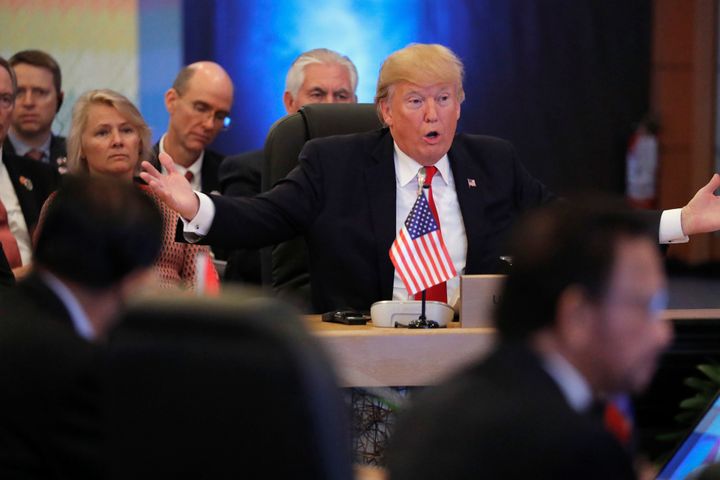 Trump at the ASEAN Summit in Manila, Philippines on November 13