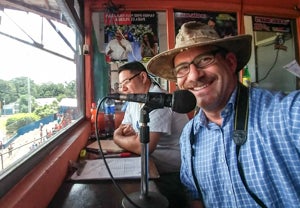 <p><em>Rocking my Real Deal Brazil hat, in the baseball stadium in Rivas, Nicaragua.</em></p>