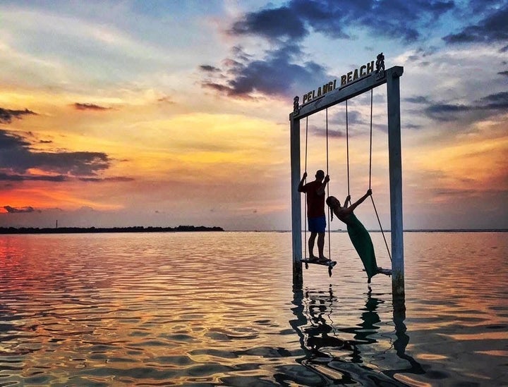 The couple during their recent trip to Bali.