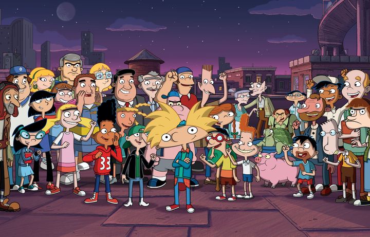 The entire cast of characters of the classic ‘90s hit animated series Hey Arnold! reunite in Hey Arnold!: The Jungle Movie premiering on Nickelodeon, Fri., Nov. 24, at 7 p.m. (ET/PT). © Nickelodeon. 