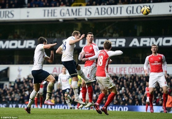 Kane rises above Gunners Defense - the Game is about Glory