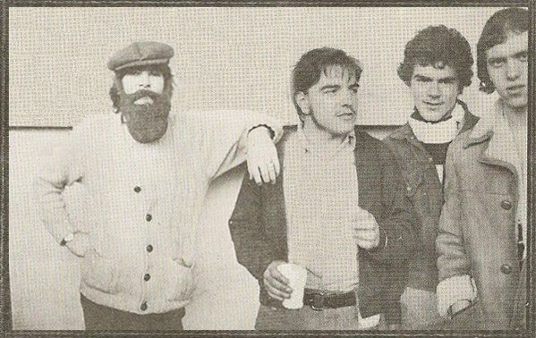 <p><strong><em>The Tottenham Boys - Davis (l) in beard disguise & Graeme Rudge (r) getting ready for action</em></strong></p>