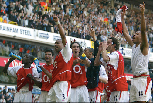 <p><strong><em>Gunners celebrate League title at Tottenham’s White Hart Lane</em></strong></p>