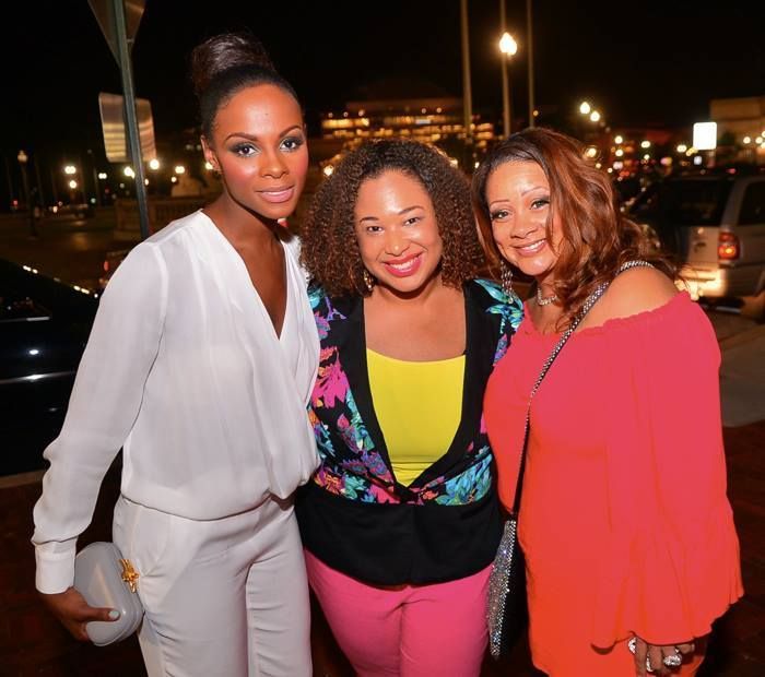 <p>Candice Nicole (c) with Tika Sumpter (l) and Patrice Love (r) after the Washington, D.C. press run of Tyler Perry’s “The Haves and the Have Nots” and “Love Thy Neighbor”</p>