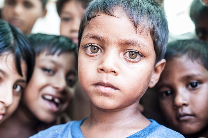Rohingya children affected by the human rights violations in Myanmar. 