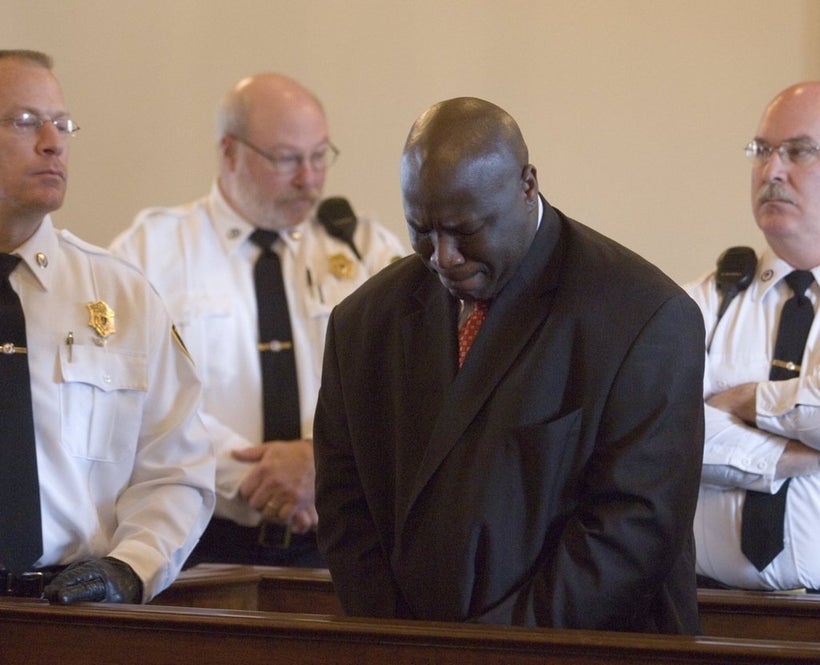 Christopher McCowen reacting to the verdict at his 2006 trial