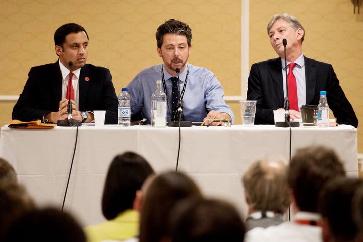 Anas Sarwar (left) and Richard Leonard (right) at a Daily Record hustings.