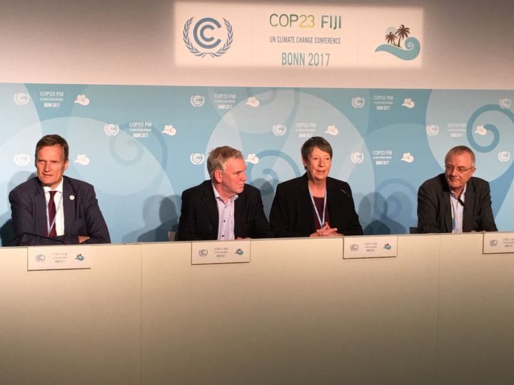 German press conference on final day of COP23 in Bonn.