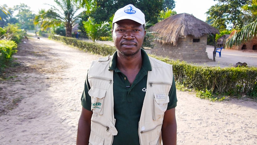 Felix Kabemba, Concern’s project manager for the DRC WASH Consortium.
