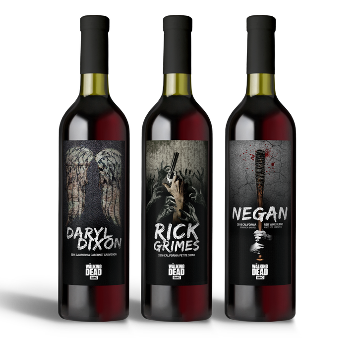 The trio of “Walking Dead” wines. 