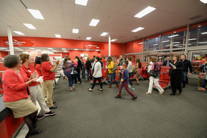 Black Friday shoppers arrive at a Target in Miami in 2014. 