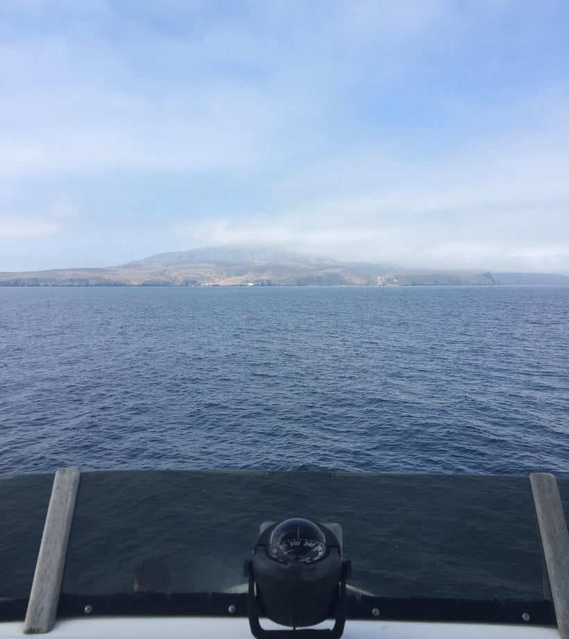 Arriving at Santa Cruz Island