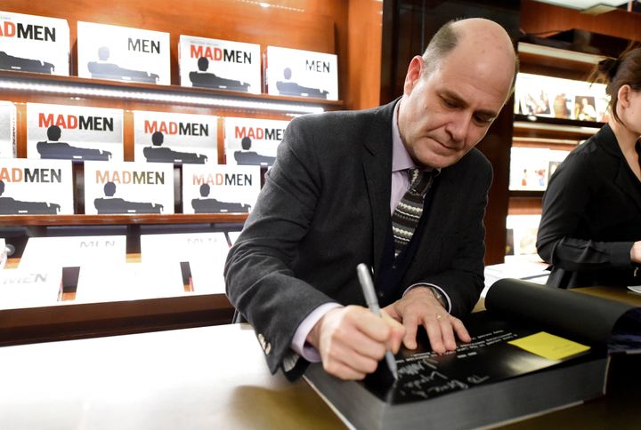 "Mad Men" creator and writer Matthew Weiner signs his book about the show in Beverly Hills on Feb. 23.