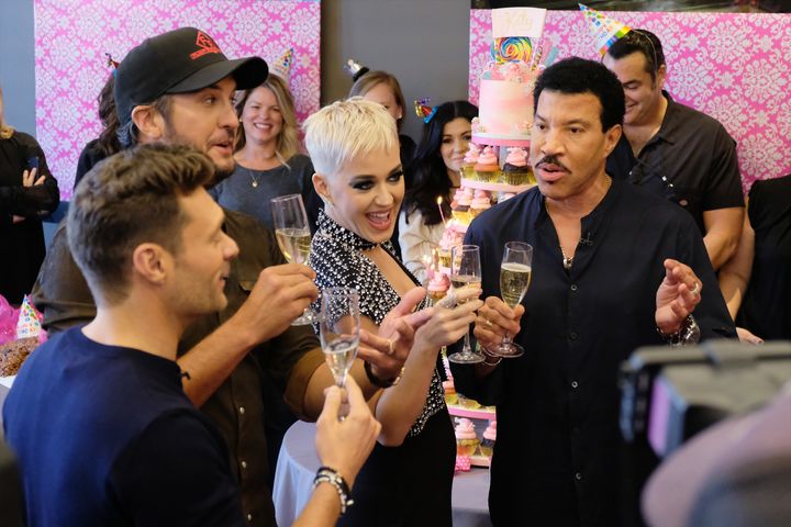 Ryan with new 'American Idol' judges Luke Bryan, Katy Perry and Lionel Richie