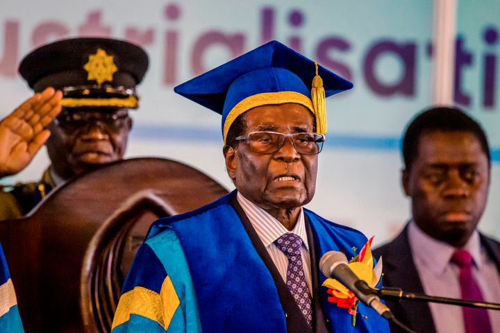 Robert Mugabe attended a university graduation ceremony in his first public appearance since the military takeover that appeared to signal the end of his 37-year reign