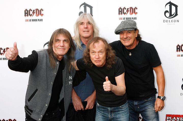 Malcolm Young, Cliff Williams, Angus Young and Brian Johnson of AC/DC.
