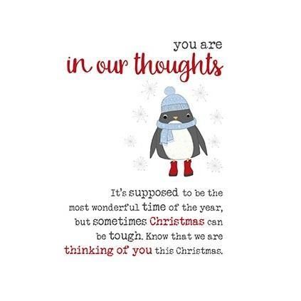 In our thoughts Christmas card 