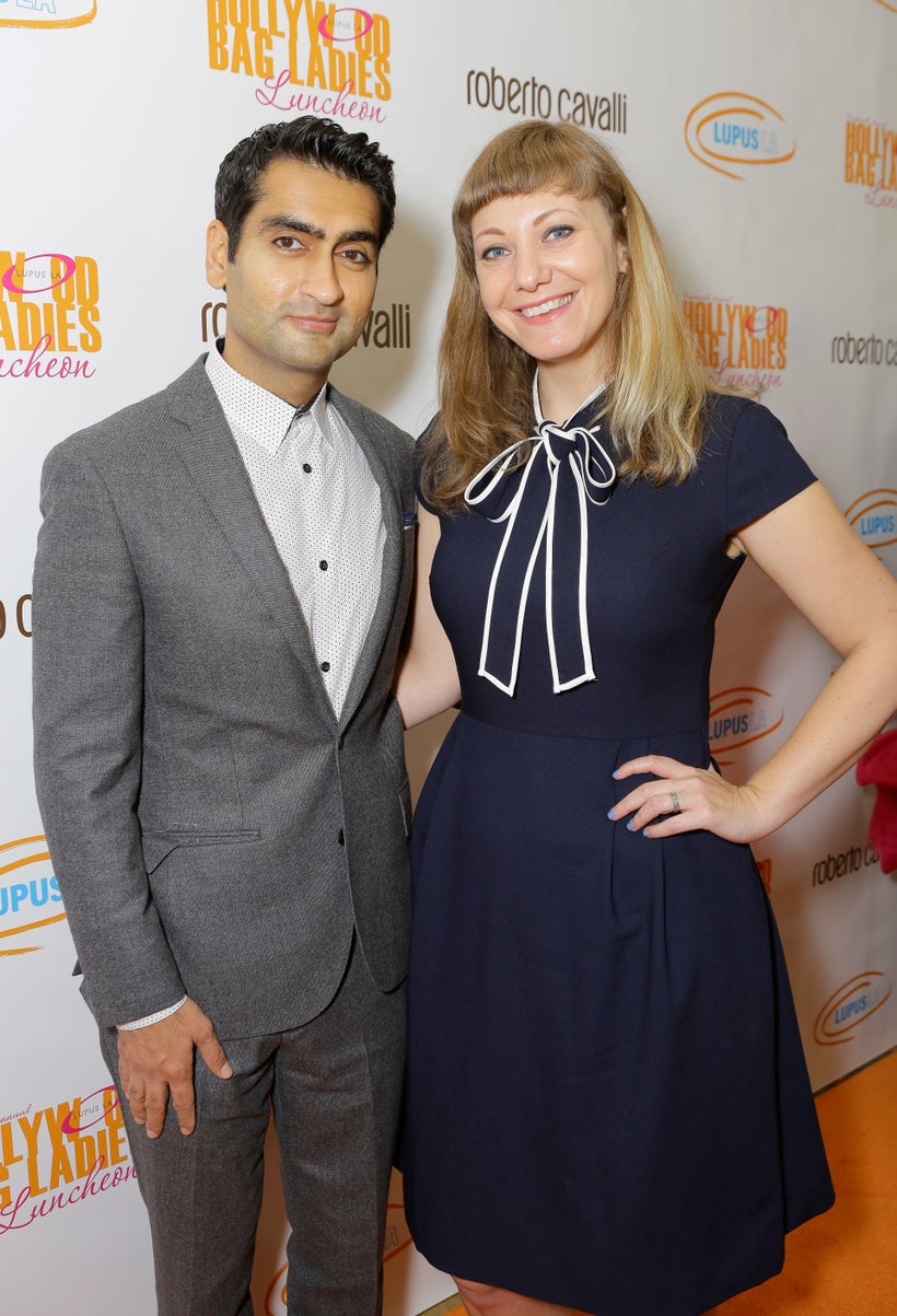 Kumail Nanjiani and Honoree Emily V. Gordon at the Lupus LA Hollywood Bag Ladies Luncheon