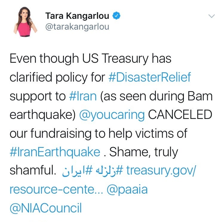 The United States Treasury Department does not allow any platform to disburse funds directly to, or be routed by proxy to a s