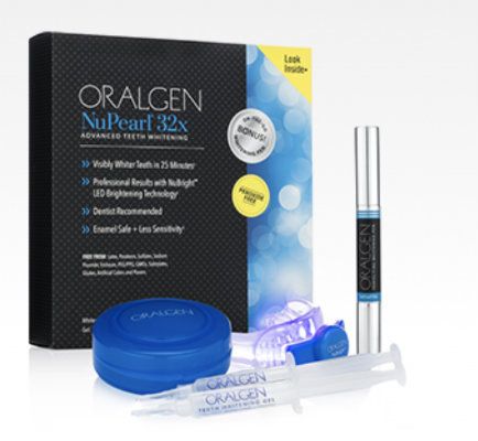 <p>NuPearl®32x Advanced Teeth Whitening System from <a href="https://oralgen.com/advanced-teeth-whitening-system-32x" target="_blank" role="link" rel="nofollow" class=" js-entry-link cet-external-link" data-vars-item-name="ORALGEN" data-vars-item-type="text" data-vars-unit-name="5a11a9b1e4b023121e0e93cf" data-vars-unit-type="buzz_body" data-vars-target-content-id="https://oralgen.com/advanced-teeth-whitening-system-32x" data-vars-target-content-type="url" data-vars-type="web_external_link" data-vars-subunit-name="article_body" data-vars-subunit-type="component" data-vars-position-in-subunit="30">ORALGEN</a>.</p>
