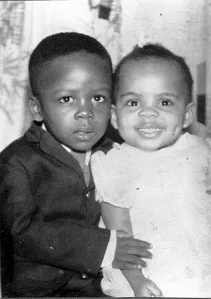 John W. Fountain as a child poses with his sister Gloria.