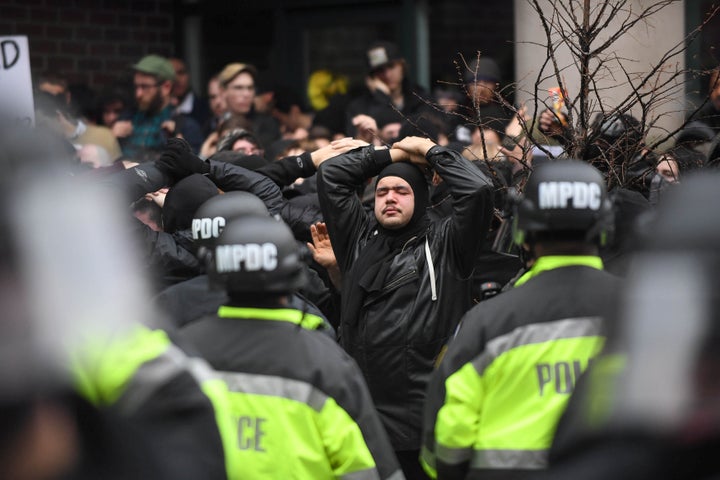 Protesters are surrounded by police in D.C.