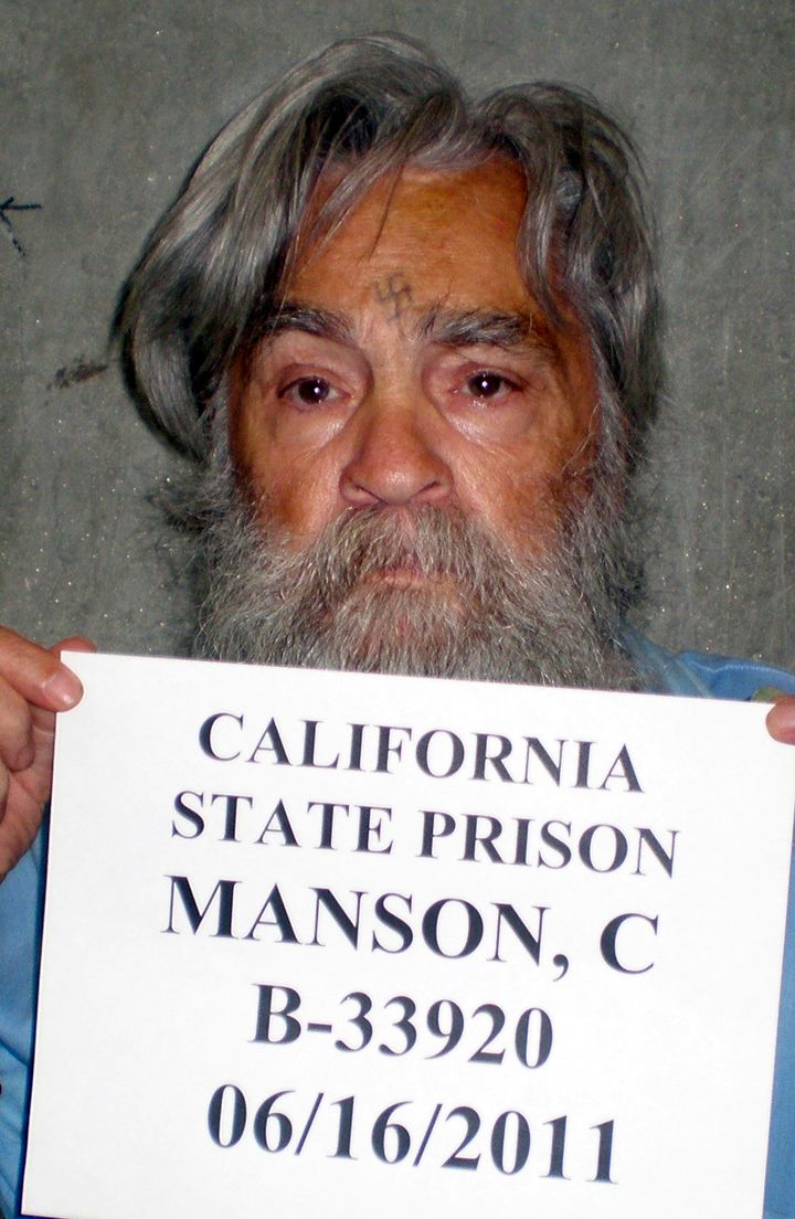 By the age of 13 Manson had already been convicted of armed robbery; he is pictured above in 2011